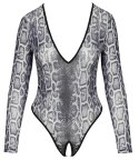 Cottelli Lingerie Body Panterkowy Powernet Długi Rękaw S
