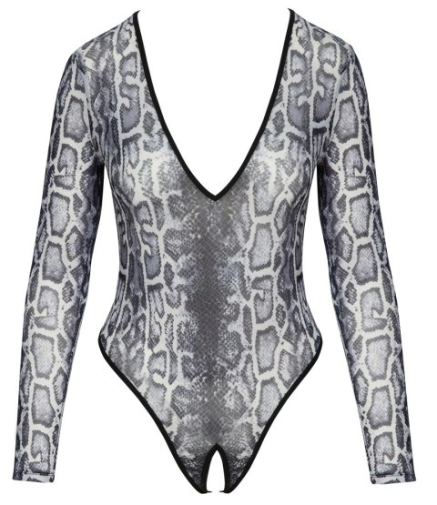 Cottelli Lingerie Body Panterkowy Powernet Długi Rękaw S Cottelli Lingerie Body Panterkowy Powernet Długi Rękaw S