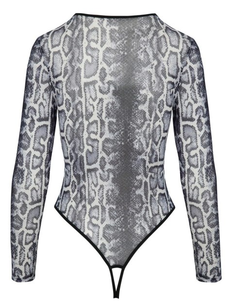 Cottelli Lingerie Body Panterkowy Powernet Długi Rękaw S Cottelli Lingerie Body Panterkowy Powernet Długi Rękaw S