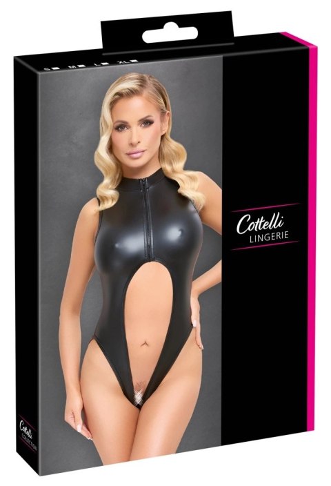 Cottelli Lingerie Body damskie czarne matowe S z zamkiem przod/tył Cottelli Lingerie Body damskie czarne matowe S z zamkiem przod/tył