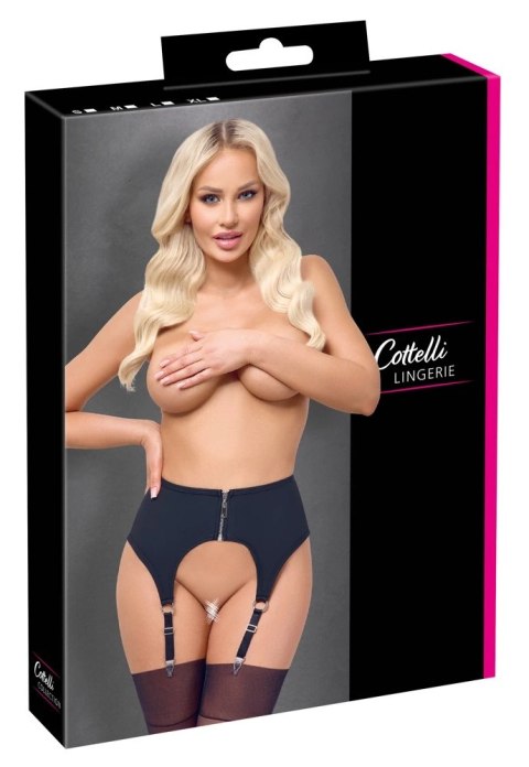 Cottelli Lingerie Pas do pończoch matowy czarny M szeroki z zamkiem Cottelli Lingerie Pas do pończoch matowy czarny M szeroki z zamkiem