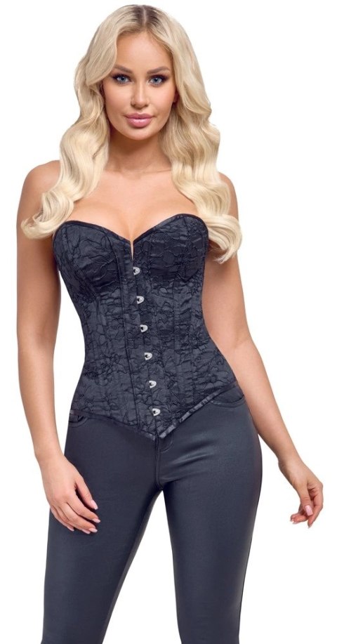 Cottelli PARTY Gorset Sznurowany Bez Ramiączek Czarny XL Cottelli PARTY Gorset Sznurowany Bez Ramiączek Czarny XL