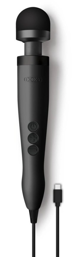 Doxy 3 USB-C Czarny Mat - Masażer wielofunkcyjny, silikonowy, 28 cm