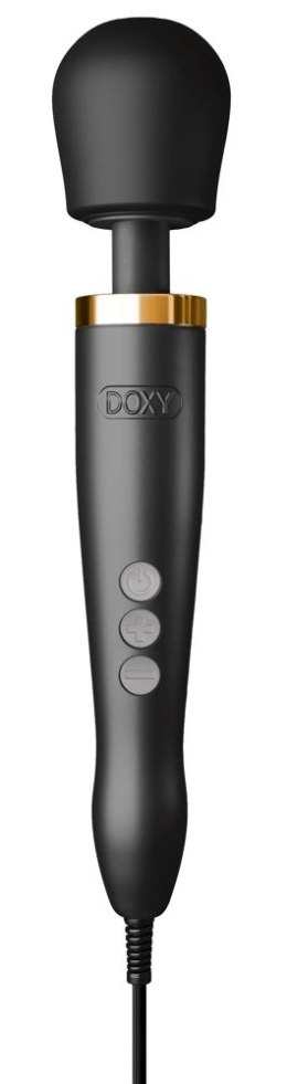 Doxy Die Cast masażer z ruchomą głowicą, czarny mat, metalowy