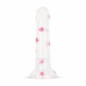Dildo Collection Flower Power model Pink Glitter 15 cm żelowy design