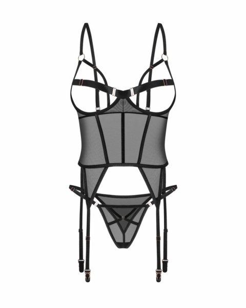 Obsessive Freedom Euridia Gorset i Stringi Czarny Komplet Lingerie Obsessive Freedom Euridia Gorset i Stringi Czarny Komplet Lingerie