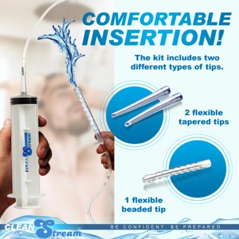 XR Brands Enema Syringe 150 ml z 3 końcowkami i przewodem 60 cm XR Brands Enema Syringe 150 ml z 3 końcowkami i przewodem 60 cm