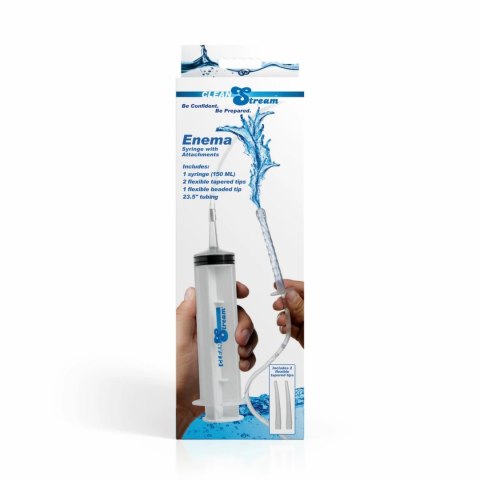 XR Brands Enema Syringe 150 ml z 3 końcowkami i przewodem 60 cm XR Brands Enema Syringe 150 ml z 3 końcowkami i przewodem 60 cm