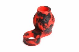XR Brands Hell Hound Red - anatomiczny pierścień z systemem rozciągającym