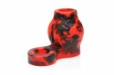 XR Brands Hell Hound Red - anatomiczny pierścień z systemem rozciągającym