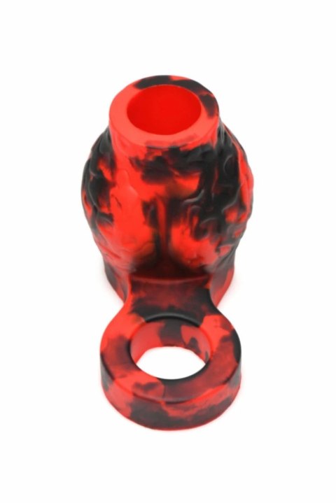 XR Brands Hell Hound Red - anatomiczny pierścień z systemem rozciągającym XR Brands Hell Hound Red - anatomiczny pierścień z systemem rozciągającym
