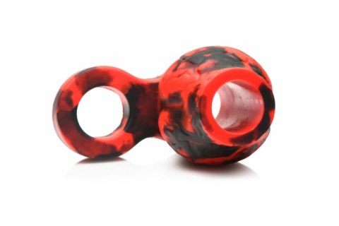 XR Brands Hell Hound Red - anatomiczny pierścień z systemem rozciągającym XR Brands Hell Hound Red - anatomiczny pierścień z systemem rozciągającym