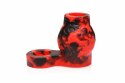 XR Brands Hell Hound Red - anatomiczny pierścień z systemem rozciągającym