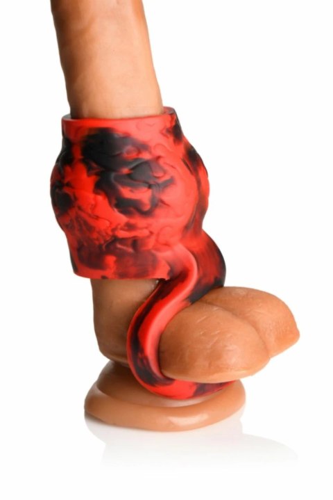 XR Brands Hell Hound Red - anatomiczny pierścień z systemem rozciągającym XR Brands Hell Hound Red - anatomiczny pierścień z systemem rozciągającym