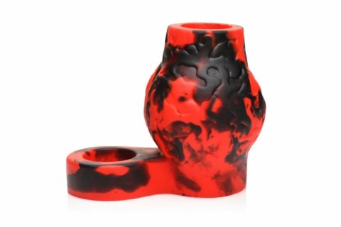 XR Brands Hell Hound Red - silikonowy pierścień z funkcją rozciągania XR Brands Hell Hound Red - silikonowy pierścień z funkcją rozciągania