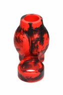 XR Brands Hell Hound Red - silikonowy pierścień z funkcją rozciągania