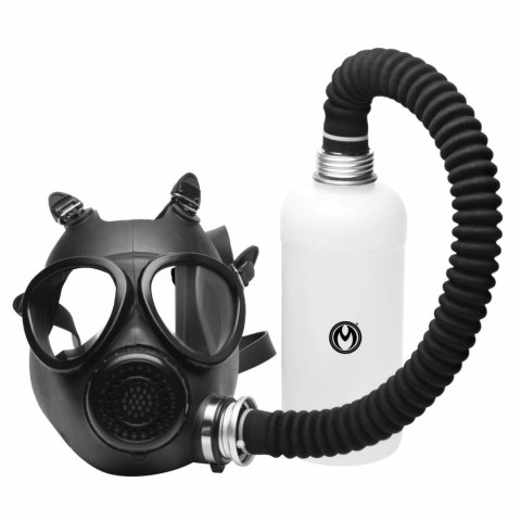 XR Brands Inhaler Gas Mask Black & White - silikonowa maska z butelką 1L XR Brands Inhaler Gas Mask Black & White - silikonowa maska z butelką 1L