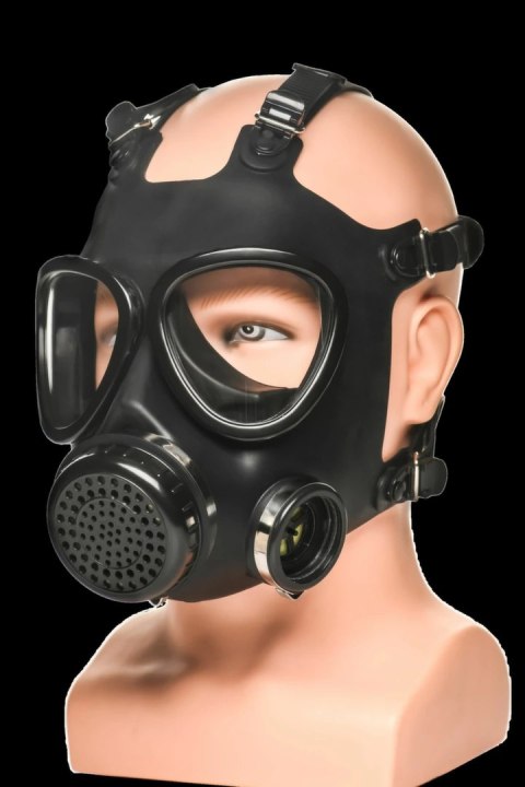 XR Brands Inhaler Gas Mask Black & White - silikonowa maska z butelką 1L XR Brands Inhaler Gas Mask Black & White - silikonowa maska z butelką 1L
