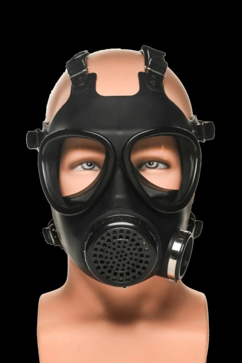 XR Brands Inhaler Gas Mask Black & White - silikonowa maska z butelką 1L XR Brands Inhaler Gas Mask Black & White - silikonowa maska z butelką 1L