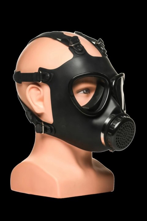 XR Brands Inhaler Gas Mask Black & White - silikonowa maska z butelką 1L XR Brands Inhaler Gas Mask Black & White - silikonowa maska z butelką 1L