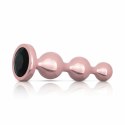 Rosy Gold Zestaw Metalowych Zatyczek 3 szt. Rose Gold Dekoracyjny Kryształ