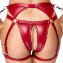Cottelli Bondage komplet matowy czerwony 3-częściowy M regulowany
