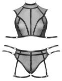 Cottelli Bondage zestaw 3XL z transparentnym topem i mankietami