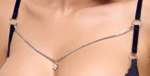 Cottelli Lingerie komplet koronkowy 3-częściowy czarny 85B/L Cottelli Lingerie komplet koronkowy 3-częściowy czarny 85B/L