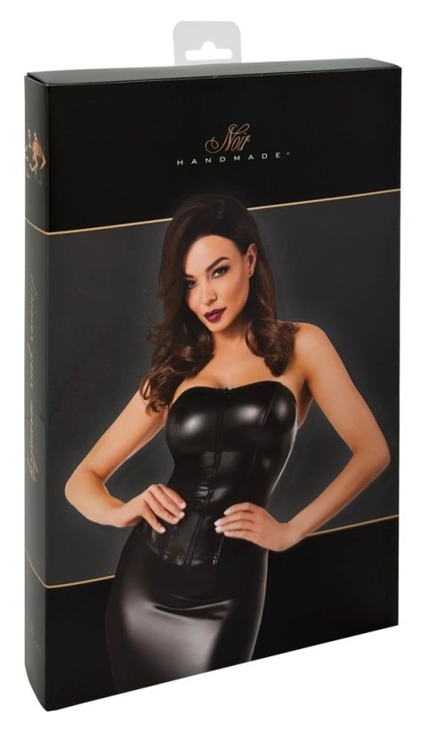 Noir Orgia Exclusive - Czarny gorsetowy top z odpinanymi ramiączkami S Noir Orgia Exclusive - Czarny gorsetowy top z odpinanymi ramiączkami S