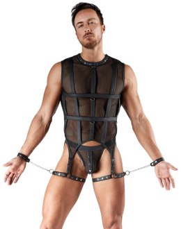 Svenjoyment BONDAGE siateczkowy bezrękawnik z uprzężą czarny S