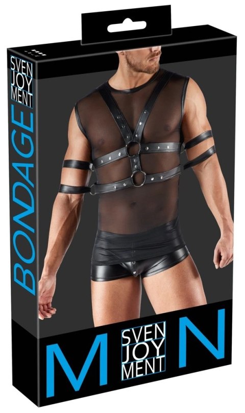 Svenjoyment Bondage koszulka bez rękawow z mankietami, czarna M Svenjoyment Bondage koszulka bez rękawow z mankietami, czarna M