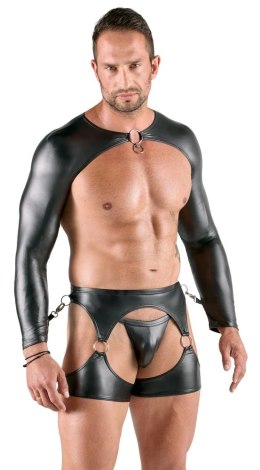 Svenjoyment Bondage zestaw męski 3-częściowy matowy czarny L