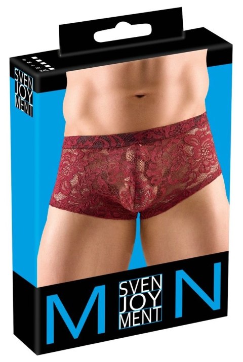 Svenjoyment Bokserki męskie 2XL koronkowe czerwone, elastyczne Svenjoyment Bokserki męskie 2XL koronkowe czerwone, elastyczne