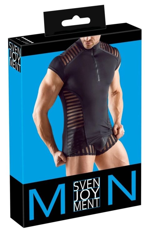 Svenjoyment Koszulka Męska Czarna 2XL z Kołnierzykiem i Zamkiem Svenjoyment Koszulka Męska Czarna 2XL z Kołnierzykiem i Zamkiem