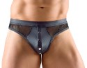 Svenjoyment Stringi Męskie 3XL Czarny Siatka Zatrzask Anatomiczne