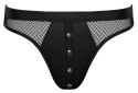 Svenjoyment Stringi Męskie 3XL Czarny Siatka Zatrzask Anatomiczne