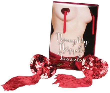 Bijoux Indiscrets Naklejki z frędzlami i cyrkoniami czerwone 10x15 cm Bijoux Indiscrets Naklejki z frędzlami i cyrkoniami czerwone 10x15 cm