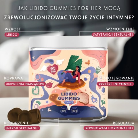 FitME Libido Gummies for Her 180g żelki dla kobiet, maca, Reishi, Ginkgo FitME Libido Gummies for Her 180g żelki dla kobiet, maca, Reishi, Ginkgo