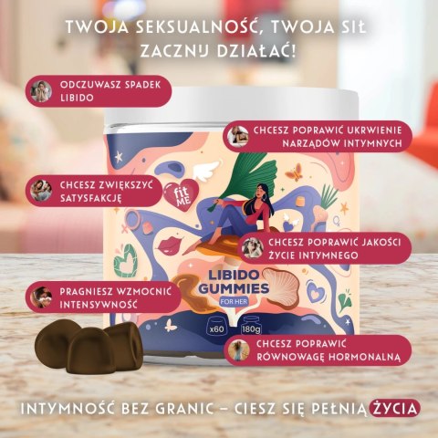 FitME Libido Gummies for Her 180g żelki dla kobiet, maca, Reishi, Ginkgo FitME Libido Gummies for Her 180g żelki dla kobiet, maca, Reishi, Ginkgo