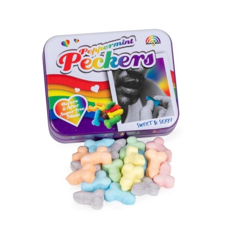 Miętowe Cukierki Rainbow w Metalowym Pudełku 30g - Kolorowa Edycja