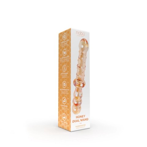 Nobu Glass Gems Honey Dual - szklana dwustronna rożdżka, bezpieczna powierzchnia Nobu Glass Gems Honey Dual - szklana dwustronna rożdżka, bezpieczna powierzchnia