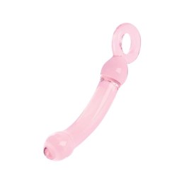 Nobu Glass Gems Rose Slider szklany model zakrzywiony z uchwytem rożowy