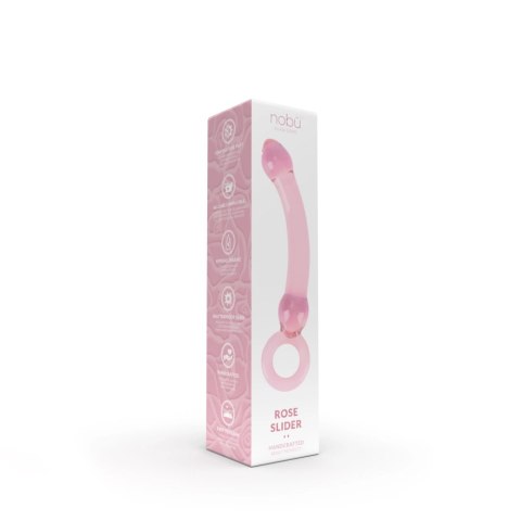 Nobu Glass Gems Rose Slider szklany model zakrzywiony z uchwytem rożowy Nobu Glass Gems Rose Slider szklany model zakrzywiony z uchwytem rożowy