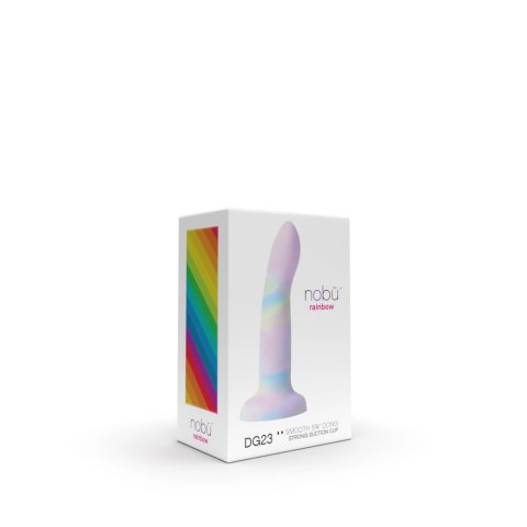 Nobu Rainbow DG23 - silikonowy model z przyssawką, kolorowy, średni Nobu Rainbow DG23 - silikonowy model z przyssawką, kolorowy, średni