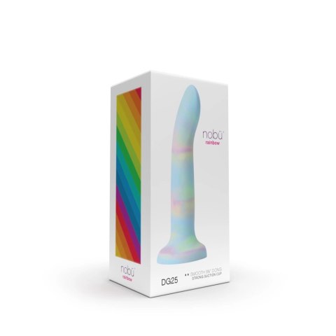 Nobu Rainbow DG25 model z przyssawką, duży, silikonowy, wielokolorowy Nobu Rainbow DG25 model z przyssawką, duży, silikonowy, wielokolorowy