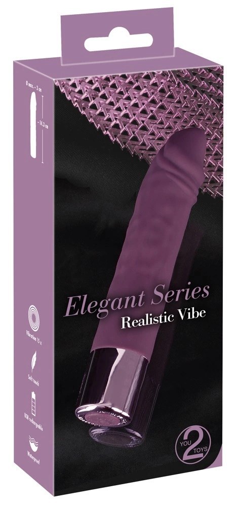 Elegant Series Mini Vibe fioletowy 14,3 cm - 15 trybow, ładowalny