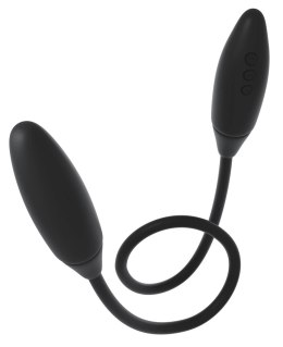 Couples Choice Elastyczny Wibrator z Podwojnym Wibrobulletem Czarny 65cm
