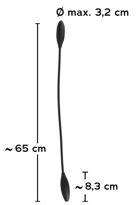 Couples Choice Elastyczny Wibrator z Podwojnym Wibrobulletem Czarny 65cm Couples Choice Elastyczny Wibrator z Podwojnym Wibrobulletem Czarny 65cm