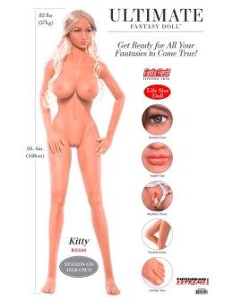 Ultimate Fantasy Dolls Kitty 168 cm 3D Twarz, Włosy Blond, Fanta Flesh