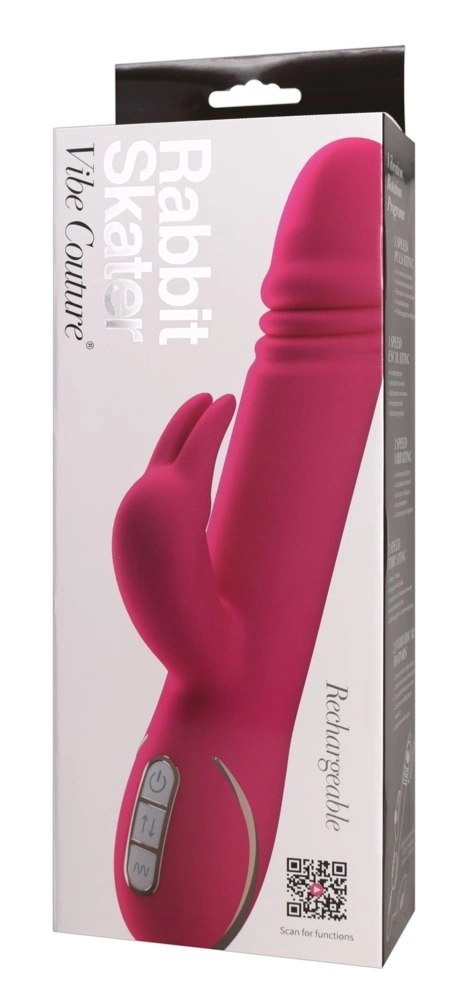 Vibe Couture Skater Rabbit Pink - Model z Funkcją Pchania i 7 Trybami Vibe Couture Skater Rabbit Pink - Model z Funkcją Pchania i 7 Trybami